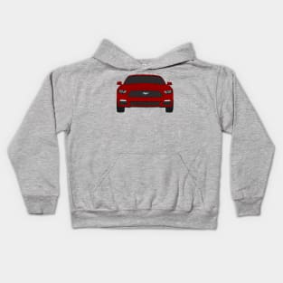 Ford Mustang Front End Ruby Red Kids Hoodie